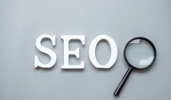 SEO and magnified glass