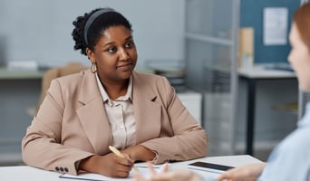 Agent actively listening to their client issue and is ready to assist