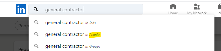 Search term: general contractors
